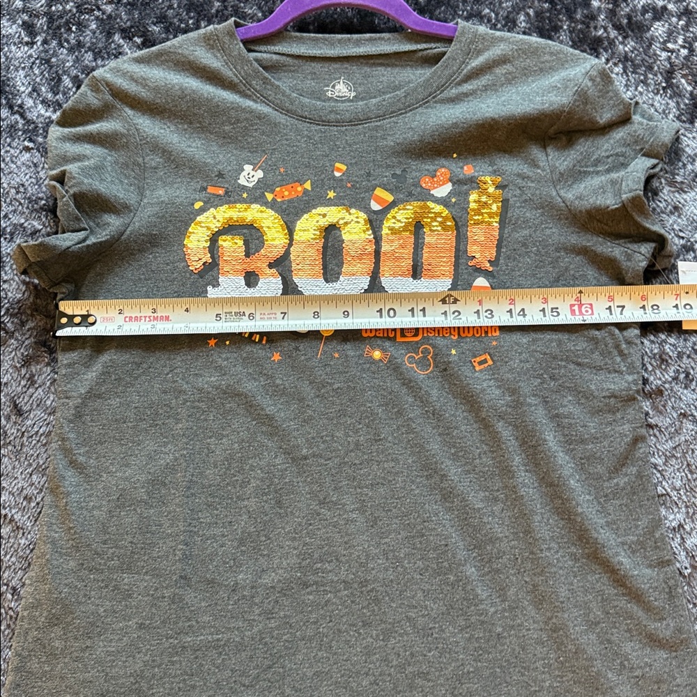 WDW Walt Disney World BOO sequin Halloween shirt … NWT - Picture 7 of 8
